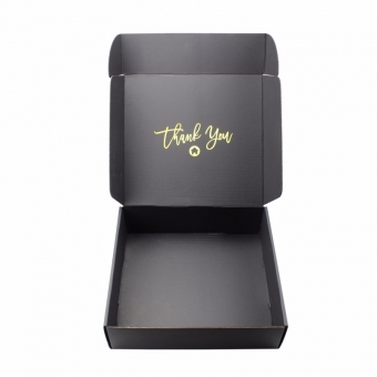 Classic Large Black Flat Packed Mailing Box