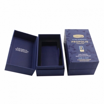 Specialty black paper with foil stamping book shape clamshell box