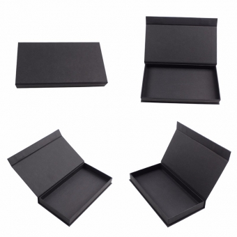 Custom simple small size  black non-logo book shape box